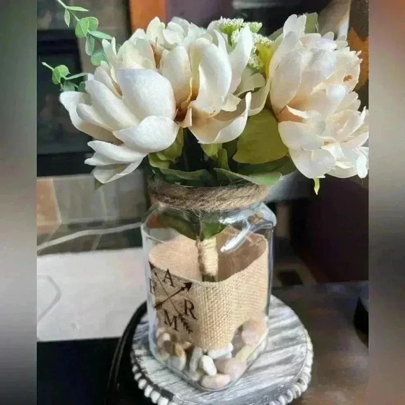 NEW Southern Style Centerpiece - Farmhouse Faux Floral Arrangement - So pretty! - Picture 11 of 15